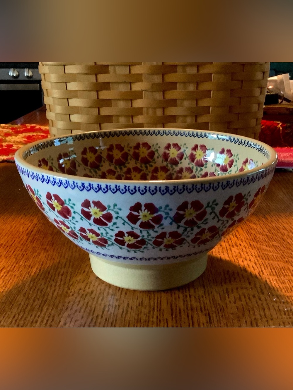 Nicholas Mosse Old Rose footed 9” Serving/ Mixing Bowl